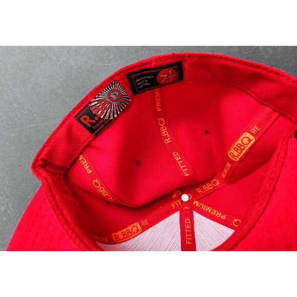 DOPE Hat Mens Fitted Red Baseball Cap Size 7.5 - Picture 5 of 8